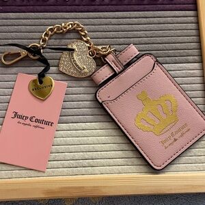 🔖 Juicy Couture Pink and Gold Key/Card Holder